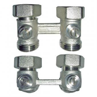 MPX / MPR Joint for valve radiators Twofold joint square form 3/4“