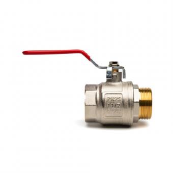 MFL ball valve for industrial manifold stainless steel THD6/4 FT x MT, red